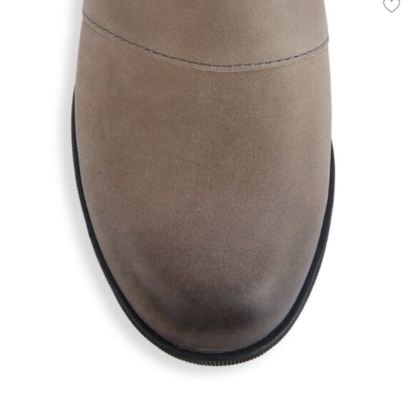 Sorel Lea Wedge Boots Chelsea Joan Arctic Leather Ankle Bootie Quarry SZ 11 - Picture 6 of 8